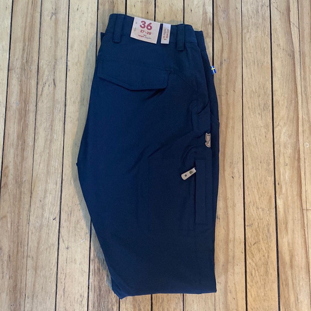 NWT Fjallraven Abisko Stretch Trousers W Black